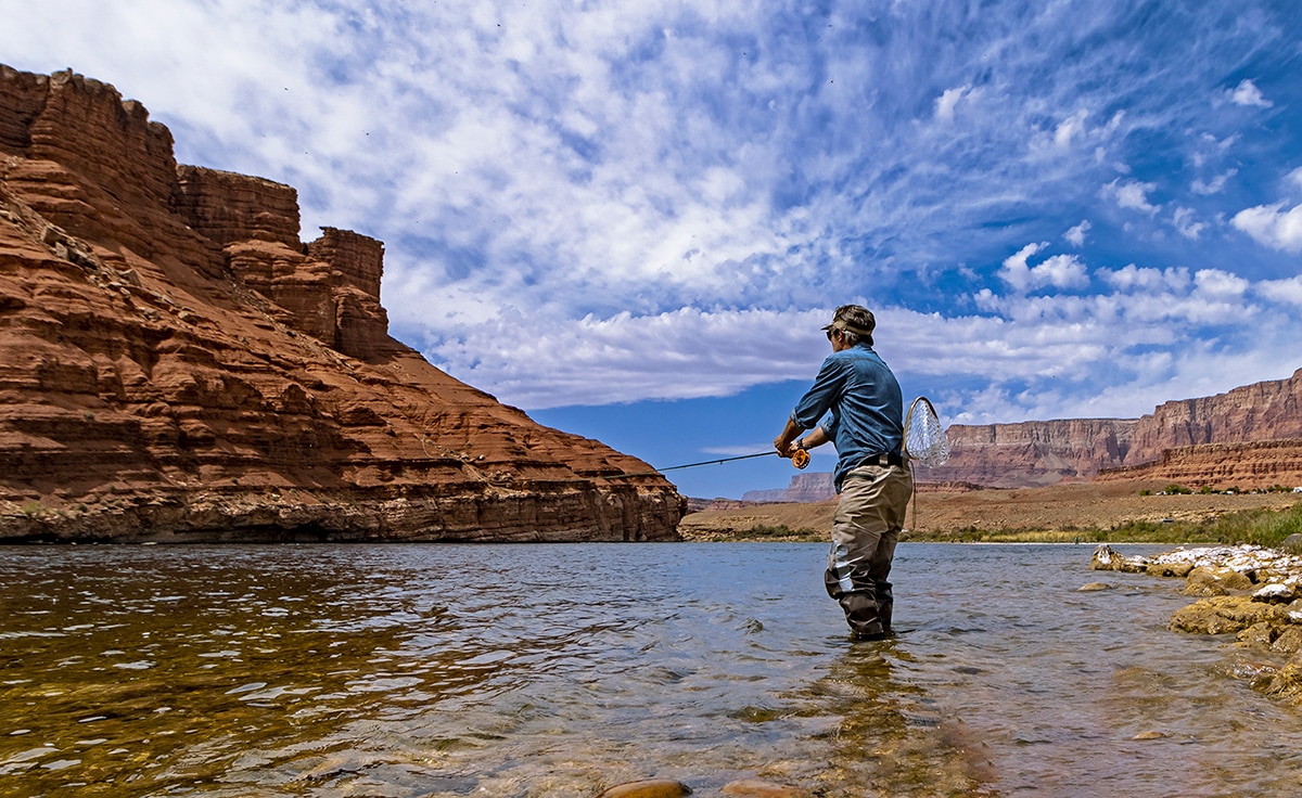 Image of a Fly Fisherman on the Colorado River